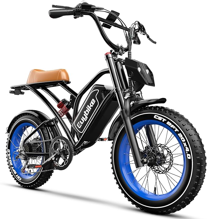 1500W Electric Bike for Adults,48V 20/60Ah Removable Battery Max Range 80Miles & 30MPH Electric Bicycle,20''ร4" Fat Tire Ebike,Adult Electric Bicycles for Commute Beach Snow,E-Bike UL Certified