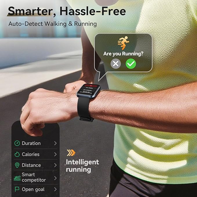 Smart Watches for Women Men Android & iPhone, Alexa Built-in, 1.8" Smart Watch(Answer/Make Calls ,2 Bands Included) 24/7 SpO2 Sleep Heart Rate Monitor,3ATM Waterproof,Fitness Tracker with 120+ Sport