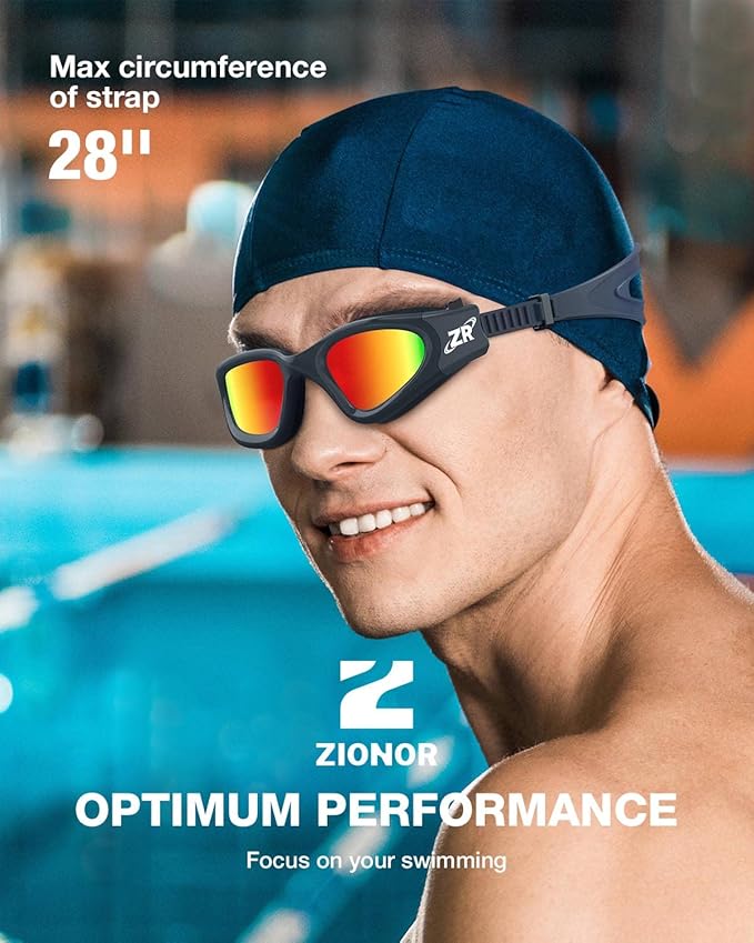 ZIONOR G1 Polarized Swimming Goggles for Unisex Adult Women Anti Fog 100% Anti UV Diving Goggles