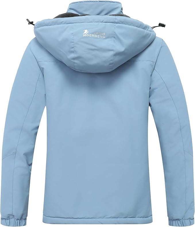 MOERDENG Women's Waterproof Ski Jacket Warm Winter Snow Coat Mountain Windbreaker Hooded Raincoat Jacket