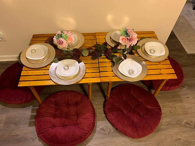 Tiita Indoor/Outdoor Floor Pillows Cushion 22"x22" Round Seat Cushions for Patio Garden, Meditation Cushion for Yoga Living Room Sofa Balcony, Coffee