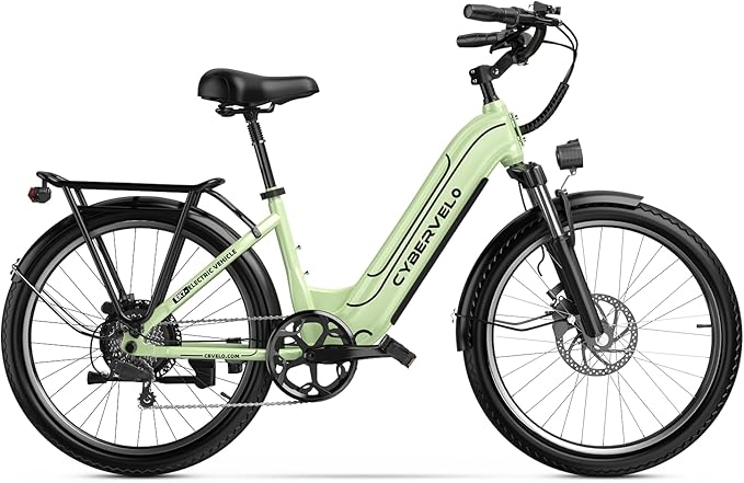 DriftGod 26" Electric Bike for Adults β Powerful 1000W Motor, 48V Removable Battery, 7-Speed, Front Suspension & LCD Display β Commuter and Mountain EBike for Women