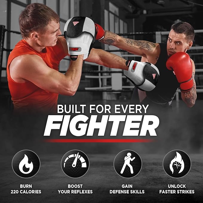 WYOX Curved Boxing Punch Mitts β Boxing Pads Training Set, Punching Mitts for Adults, Kickboxing Pads, Muay Thai Pads, Karate Pads, MMA Training Equipment, Martial Arts Focus Pads