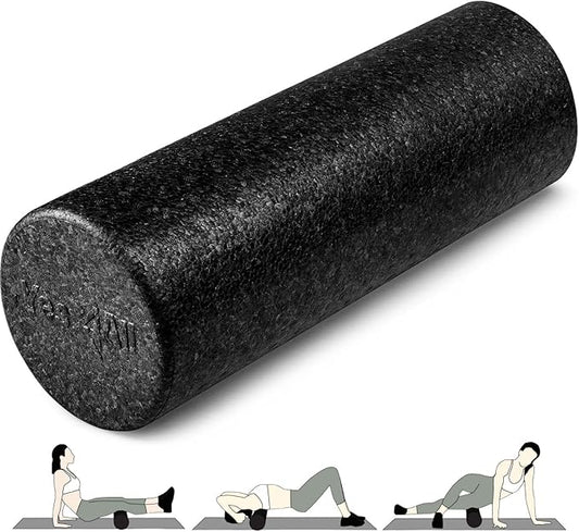 Yes4All High-Density EPP Round Back Roller Foam, Exercise Foam Roller for Yoga, Pilates & Stretching - 12, 18, 24, 36 inch