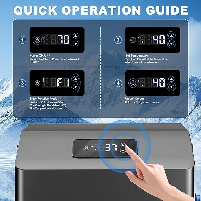 Ice Bath Water Chiller for Cold Plunge Tubs, 1HP Upgraded Cold Plunge Chiller with External Filter & Pump, Submersible Pump, Insulated Hoses, 110V Cooling Chiller for for Cold Therapy Recovery