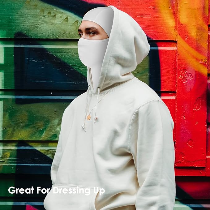 Achiou Balaclava Face Mask, Ski Mask for Men Women Football, Lightweight Sheisty, Ninja Shiesty Sun Hood UV Protector Cycling