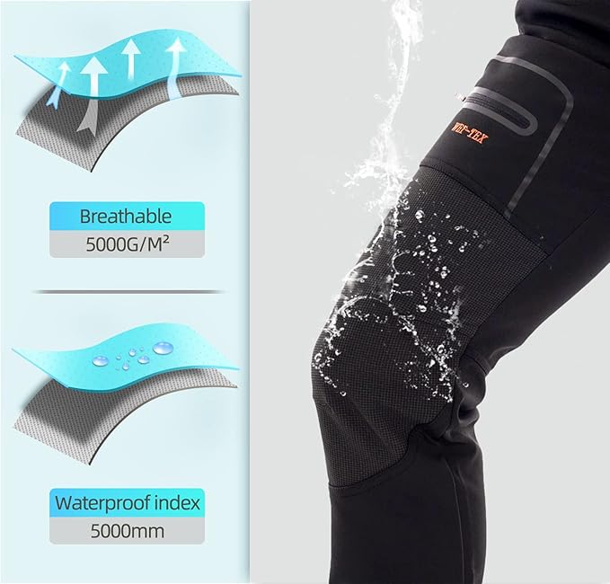 BenBoy Men's Snow Ski Outdoor Waterproof Windproof Fleece Cargo Hiking Pants