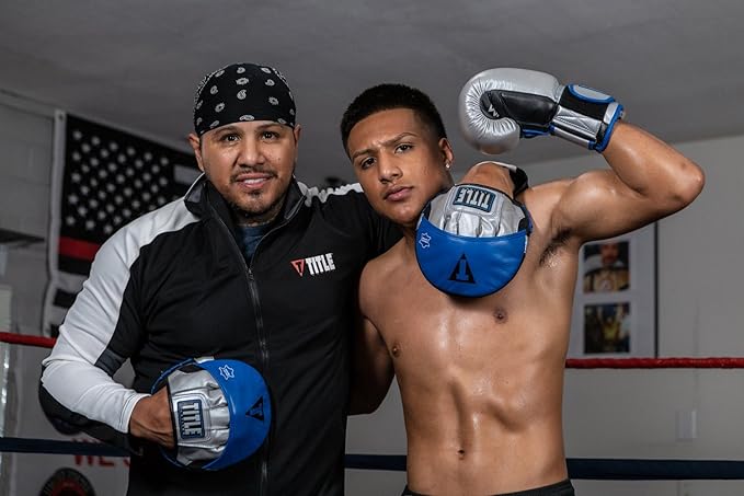 Platinum Perilous Micro Palm Mitts, Black/Silver/Blue - Boxing & Muay Thai Pads, Punching & Focus Mitts, MMA & Kickboxing Equipment