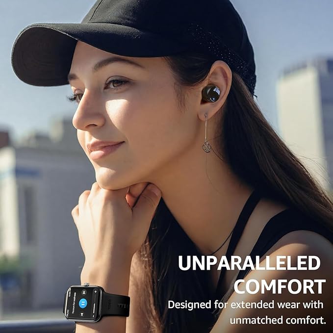TOZO T6 Wireless Earbuds, Bluetooth 5.3 Ear Buds, Stereo Sound in Ear Headphones, 50 Hours Playtime, Wireless Charging Case, APP Customizable EQs, IPX8 Waterproof Earphones