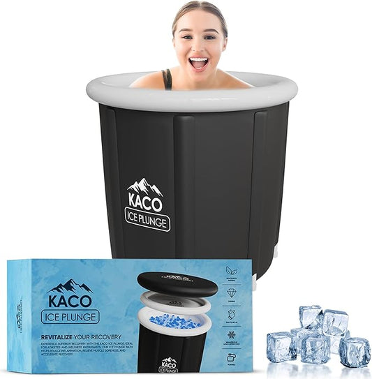 Ice Plunge Tub – Large Insulated Ice Bath for Cold Water Therapy – 100 Gallon Portable Ice Barrel for Athletes, Recovery & Wellness – Durable PVC, Easy Setup, Leakproof & Spacious