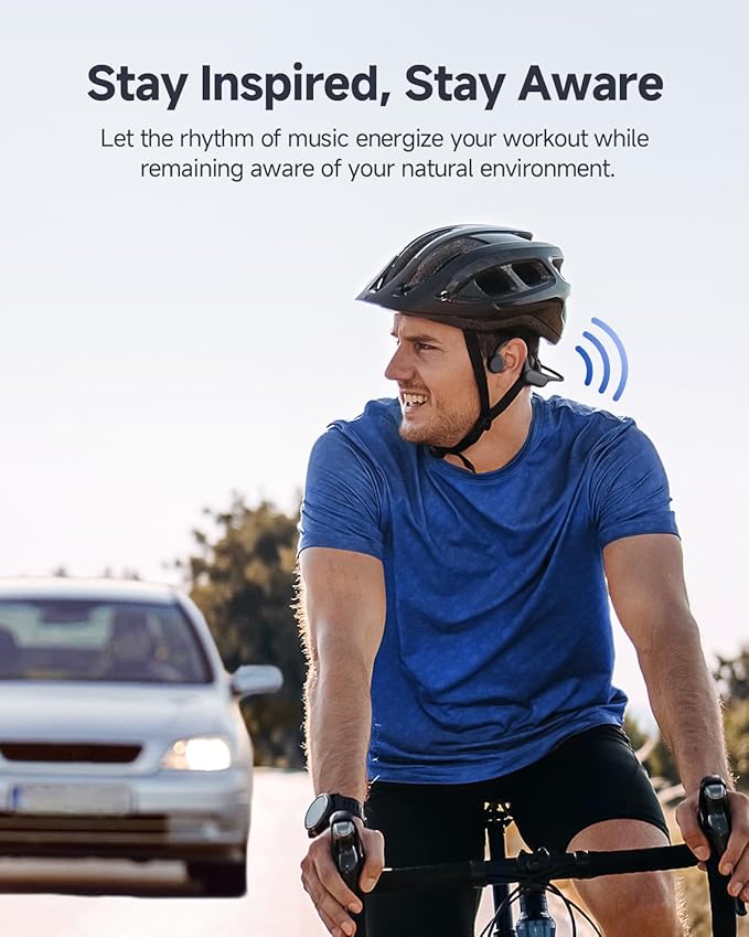 PSIER Bone Conduction Headphones IPX8 Waterproof Swimming Headphones Open Ear Headphones with MP3 Mode 32GB Memory Up to 8 Hours Playtime Bluetooth 5.4 Ear Buds Secure Fit for Running and Fitness