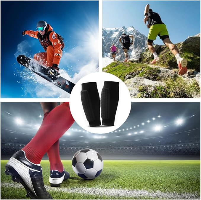 Shin Defender Shin Guards - 2 Pairs of Shin Defender Shin Guards Kids, Soccer Shindefender Sleeves for Youth Adult