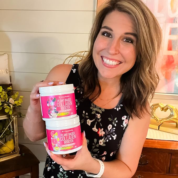 Vitauthority Vegan Collagen Powder for Women - Plant Based Collagen Supplement for Women with Proprietary Vegan Hair Skin and Nails Vitamins - Vegetarian Collagen Powder with Hyaluronic Acid