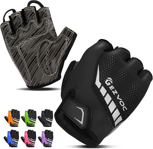 Cycling Gloves with Shock-Absorbing Pad, Extra Grip, Flexible Fit, Light Weight, Breathable for Men and Women Mountain Biking