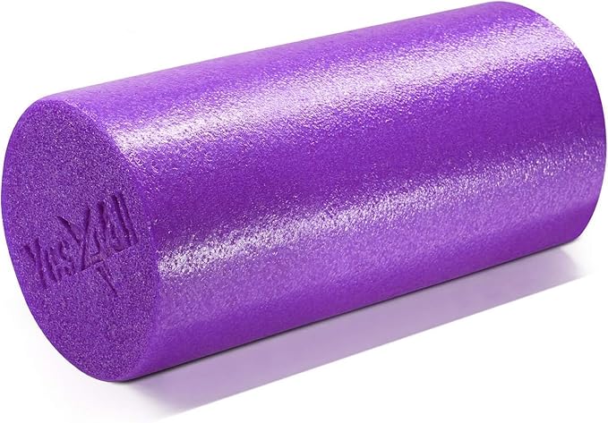 Yes4All Medium Firm Round PE Foam Roller 12, 18, 24, 36 Inches for Pilates, Yoga, Stretching, Balance & Core Exercises
