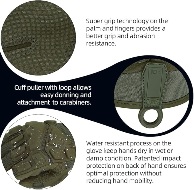 Seibertron Adult Or Youth S.O.L.A.G Sports Outdoor Water Resistant Full Finger Touchscreen Gloves