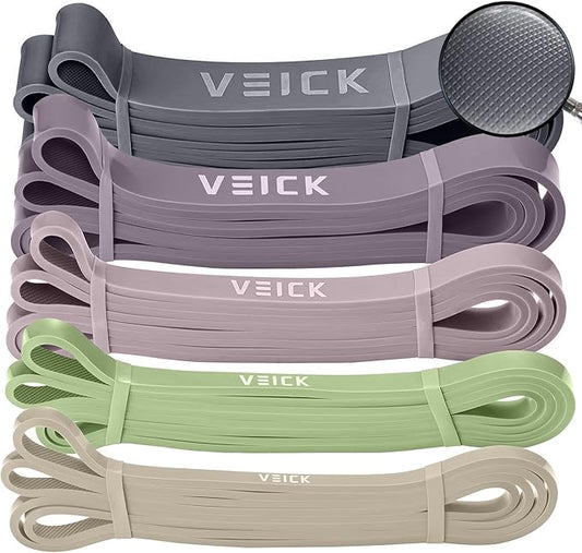 VEICK Resistance Bands for Working Out, Exercise Bands, Workout Bands, Pull Up Assistance Bands, Long Heavy Stretch Bands Set for Men and Women, Power Weight Gym at Home Fitness Equipment