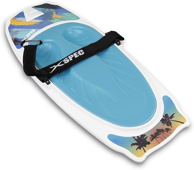 Xspec Kneeboard with Hook Strap for Knee Surfing Boating Waterboarding Kneeling with Padded Foam Surface for Kids, Teens & Adults