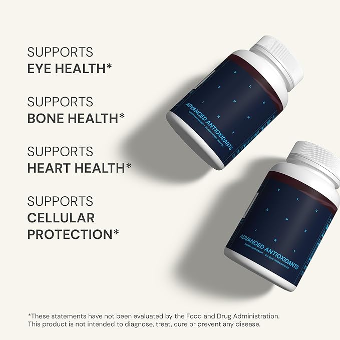 Blueprint Bryan Johnson Advanced Antioxidant Supplement – Lutein, Zeaxanthin, Lycopene, Vitamin K1, K2 – Vegan Capsules for Vision, Bone & Heart Support – Updated Formula of Essential Softgels
