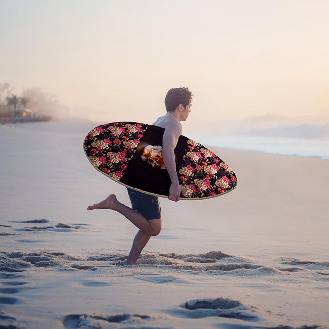 seething 35 Inch Skimboard with High Gloss Coat Wood Skim Board for Beginners,Kids, Teenagers, Adults and All Skimming