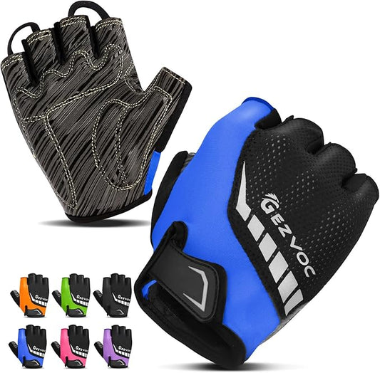 Cycling Gloves with Shock-Absorbing Pad, Extra Grip, Flexible Fit, Light Weight, Breathable for Men and Women Mountain Biking