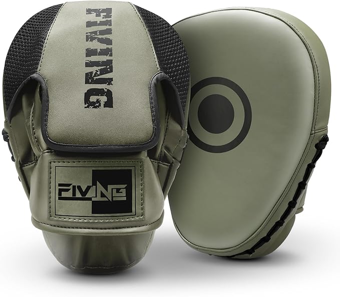 Boxing Pads for Men, Women, & Kids, Leather Focus Mitts for Martial Arts, Boxing Training, Curved Punch Mitts for Karate, Kickboxing,Muay Thai, Taekwondo