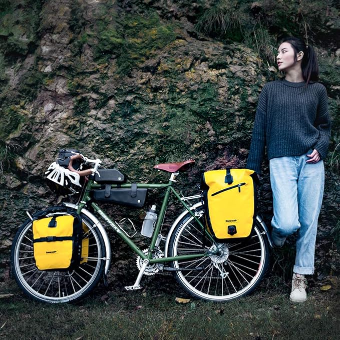 Rhinowalk Bike Bag Waterproof Bike Pannier Bag for Bicycle Cargo Rack Saddle Bag Shoulder Bag Laptop Pannier Rack Bicycle Bag Professional Cycling Accessories