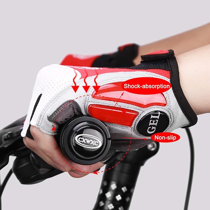 CXWXC Cycling Gloves for Men Women - Breathable Gel Road Mountain Bike Riding Gloves - Anti-Slip Bike Glove for Fitness Cycling Training Outdoor Sports