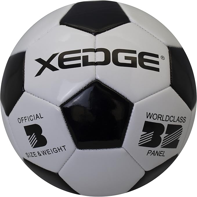 XEDGE Official Size Soccer Ball,Size 5 Training Ball for Girls,Boys,Youth Teenagers,Adults,Machine Stitched for Indoor Outdoor Play