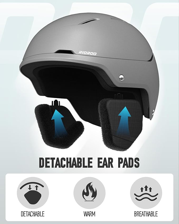 Ski Helmet and Goggles Set, Snowboard Helmet Goggles for Men Women & Youth, Shockproof Snow Helmet Anti Fog OTG Snow Goggles for Skiing Snowboarding