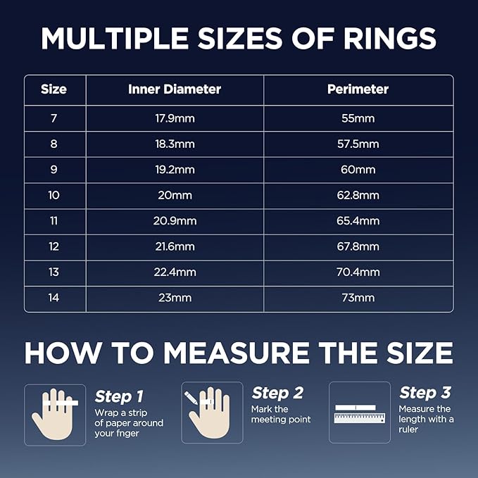 Fitness Tracker, Smart Ring for Women Men, Fitness Ring with Sleep Tracker, 24/7 Heart Rate Monitor, Health Activity Trackers, Step Counter,Calorie Pedometer,No Subscription,for iOS Android(Black,#9)