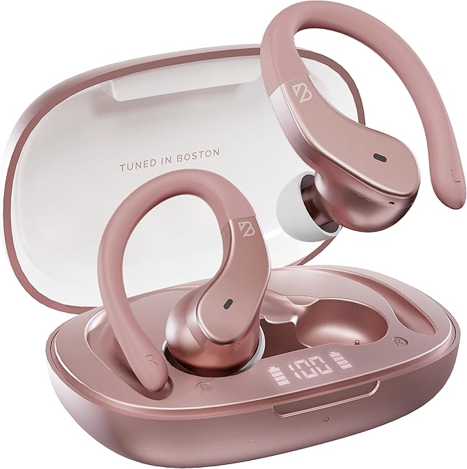 Back Bay Audio - Runner's Wireless Earbuds Bluetooth Headphones for Sports, Hook Over The Ear Buds, Deep Bass, Wrap Around Earphones with Earhooks for Running, Workout Wireless Headphones for The Gym