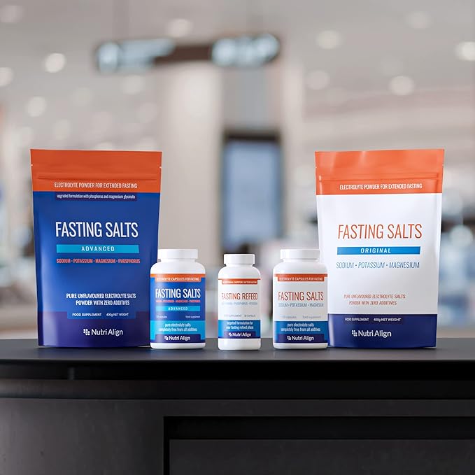 Nutri-Align Fasting Salts Fasting Electrolytes, 120 Capsules | Pure Electrolyte Capsules for Fasting - Intermittent & Extended Fasting | Sodium Potassium Magnesium Electrolytes | Sugar & Filler Free