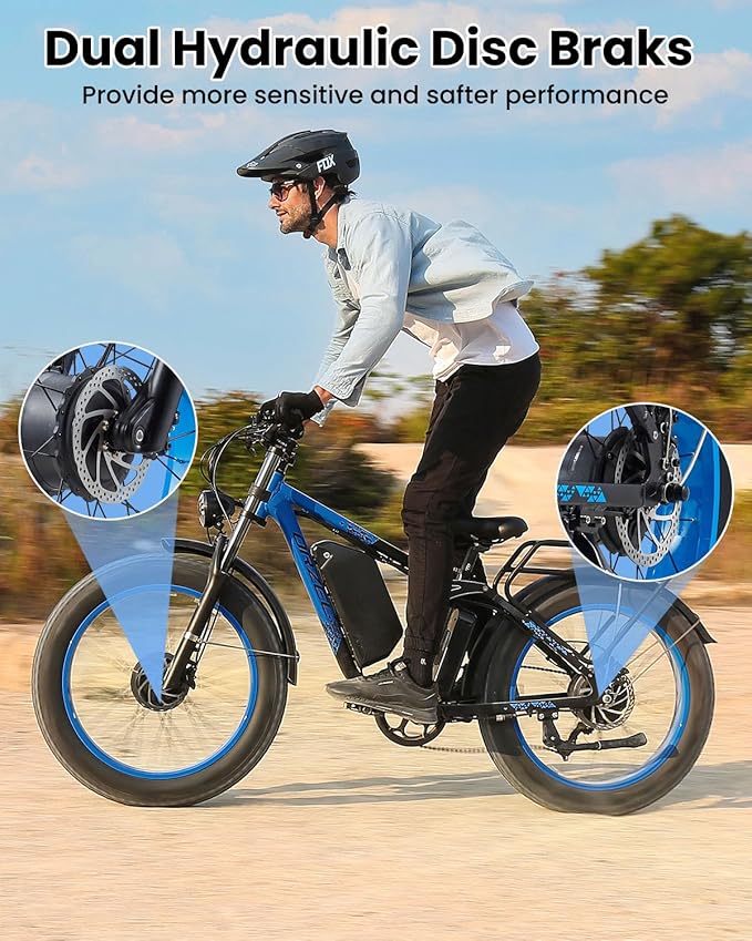 Peak 3000W Dual Motor Ebike for Adults, 48V 25AH Long Range Electric Mountain Bike, 30-34MPH Step-Thru Unlocked Electric Bike