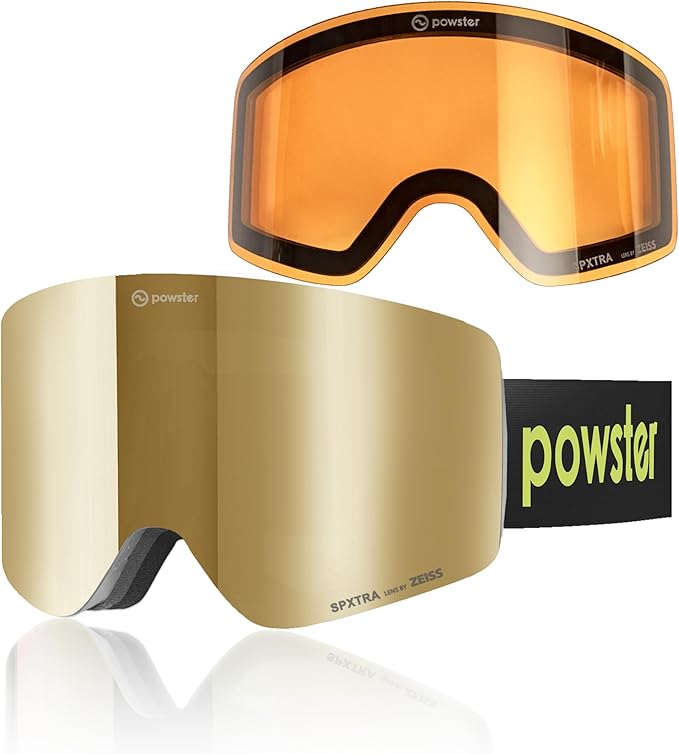 Ski Goggles Snow OTG Snowboard Goggles Magnetic Interchangeable Lens Frameless UV Protection Anti-fog mobile Skating