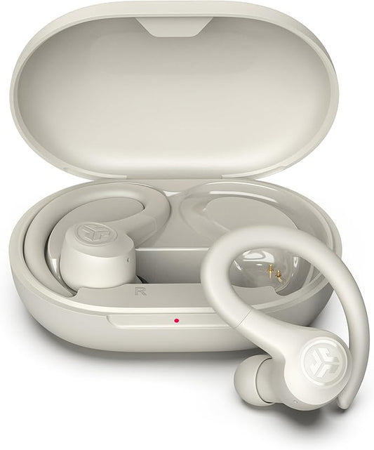 JLab Go Sport+ Wireless Workout Earbuds Featuring C3 Clear Calling, Secure Earhook Sport Design, 35+ Hour Bluetooth Playtime, and 3 EQ Sound Settings (Sand)