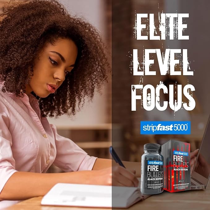 stripfast5000 Fire Bullets Black Edition Max Strength for Women and Men - Pack of 1