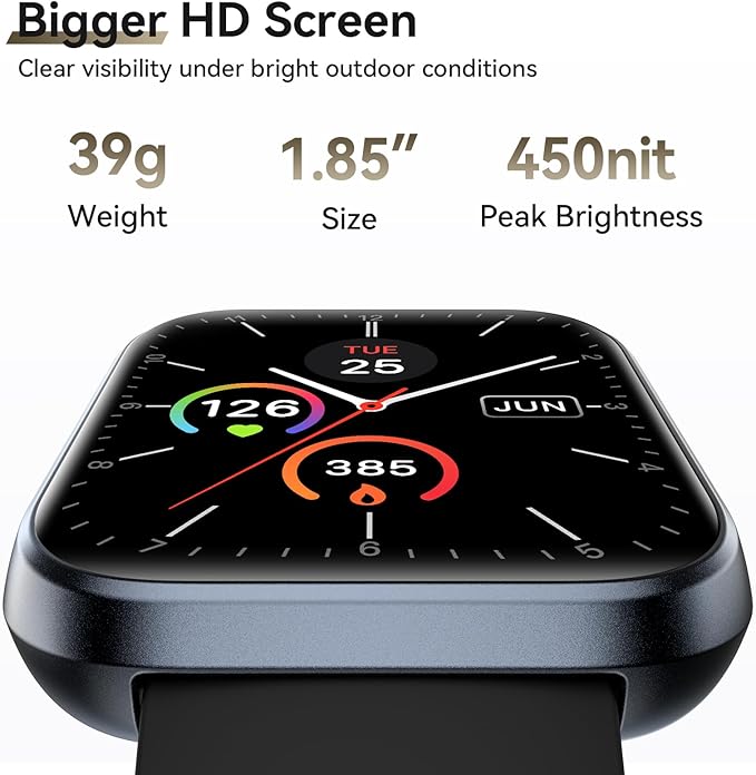 Smart Watches for Women Men Android & iPhone, Alexa Built-in, 1.8" Smart Watch(Answer/Make Calls ,2 Bands Included) 24/7 SpO2 Sleep Heart Rate Monitor,3ATM Waterproof,Fitness Tracker with 120+ Sport