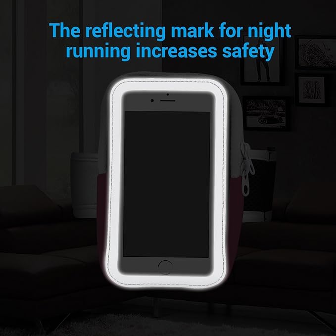 Multifunctional Outdoor Sports Armband Sweatproof Running Armbag Casual Arm Package Bag Gym Fitness Cell Phone Bag Key Holder for iPhone 16 15 14 13 Max Pro Plus Samsung Galaxy Note S24 S23 Edge, Pink