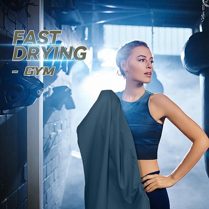 Microfiber Beach Towel-Perfect for Travel, Sports, Camping, Swimming, Yoga, Gym- Quick Dry, Sand Free, Compact, Lightweight, Absorbent (Navy Blue, Medium(130x70cm, 51x27”))