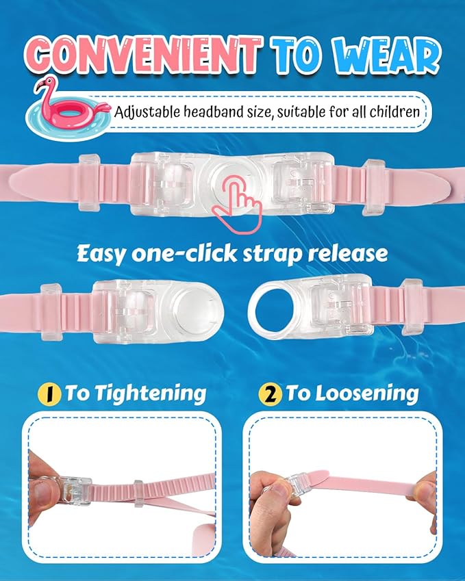 Rantizon Swim Goggles 2 Pack, Wide View Anti Fog&UV Swimming Goggles for Audlt, No Leaking Swim Glasses for Men Women Kids