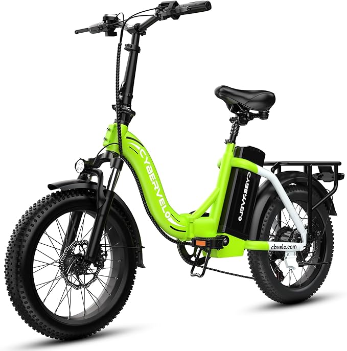 DriftGod Folding Electric Bike for Adults β 1000W Motor, 20"x3" Fat Tire, 48V Removable Battery, All-Terrain E-Bike with 7-Speed, Front Suspension β Powerful Foldable Ebike for Commuter