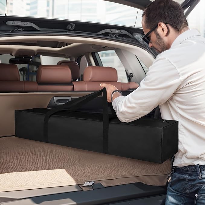 COOLBEBE 45Inches Tripod Carrying Case Bag Water Resistant Long Duffle Bag, Extra Large Zipper Foldable Storage Bag for Fishing Pole, Tripod, Tent, Umbrella (45"x 7"x 7", Black)