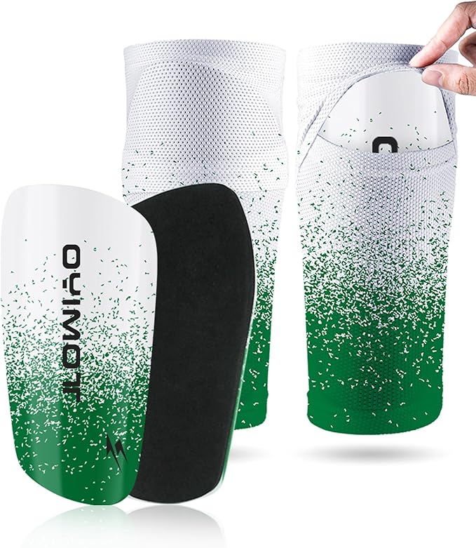 TOMIYO Soccer Shin Guards,Shin Guards Soccer Kids 10-12 and Shin Pad Sleeves with Inserted Pocket,Protective Soccer Equipment for Youth Adult,espinilleras de Futbol para Hombres for Team Sports