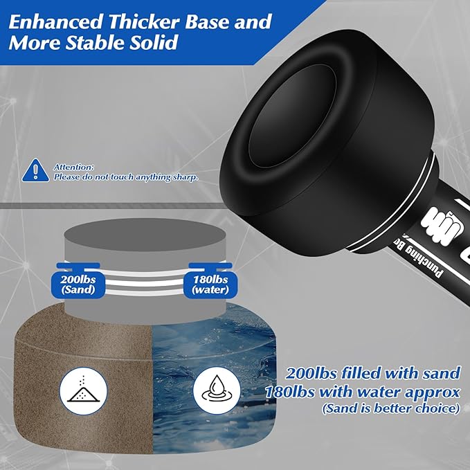 Freestanding Punching Bag with Stand, Men Standing Kickboxing Bag, Heavy Boxing for Adult Teens, Suitable for MMA Dummy Karate Home Gym Training Equipment (Excludes Gloves and Pumps)