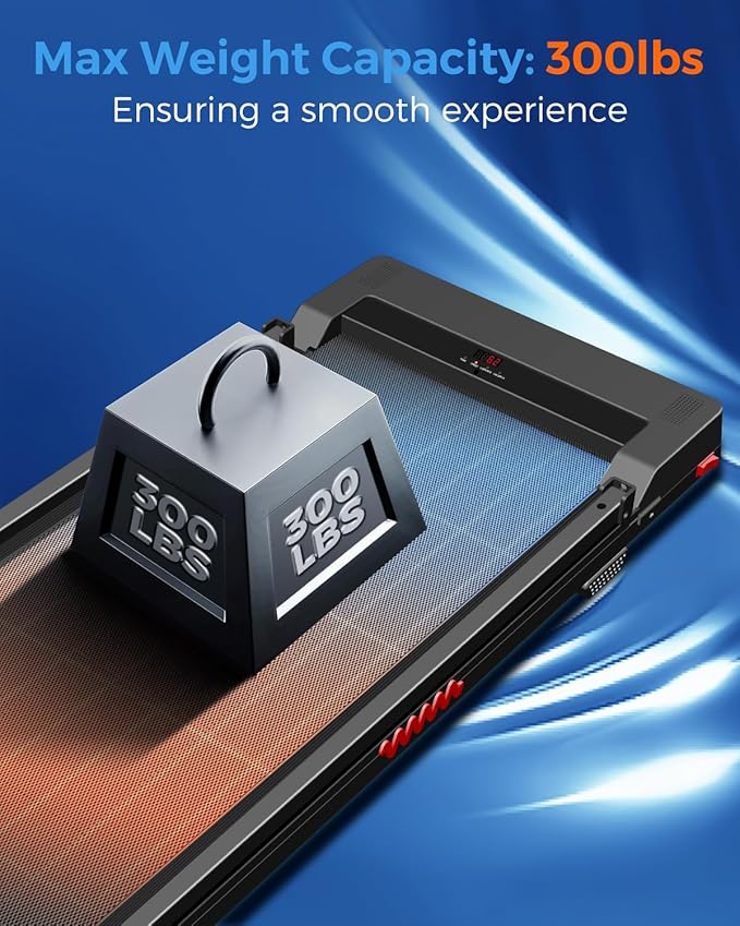 Portable Foldable Treadmills for Home, Small Folding Treadmill for Home Office with 300 LBS Capacity, Walking Running Exercise Electric Compact Treadmill with LED Display