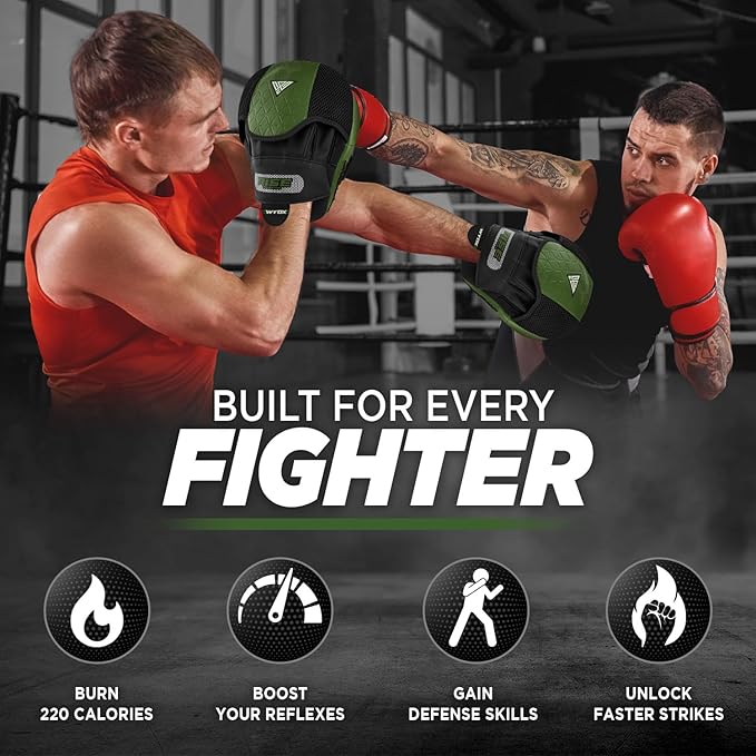 WYOX Curved Boxing Punch Mitts β Boxing Pads Training Set, Punching Mitts for Adults, Kickboxing Pads, Muay Thai Pads, Karate Pads, MMA Training Equipment, Martial Arts Focus Pads