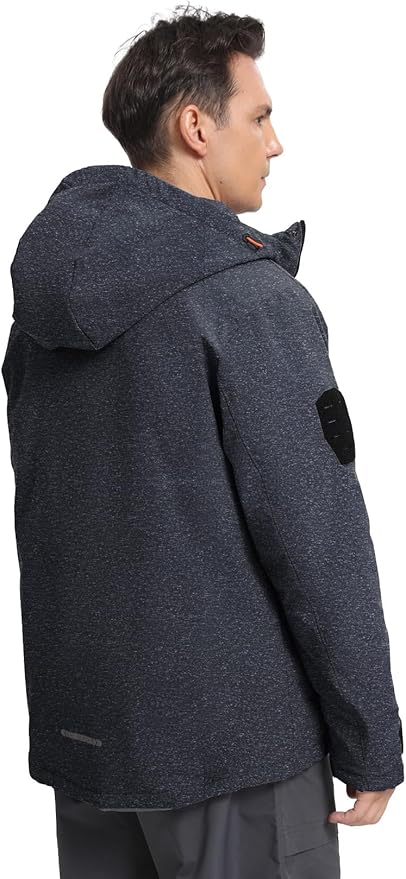 Men's Winter Jacket Waterproof Ski Snow Coat Windproof Snowboard Hooded Raincoats with Warm Graphene lining