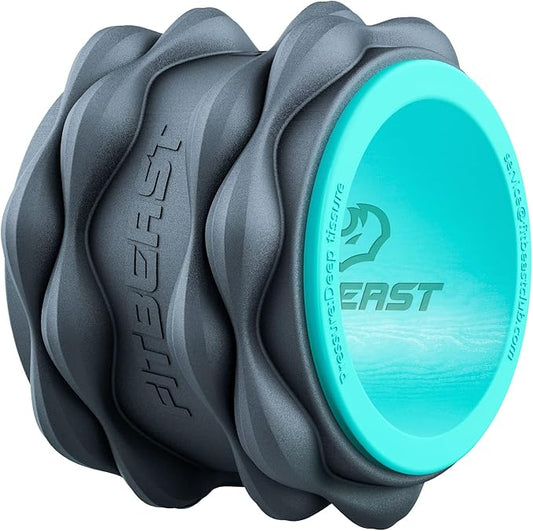 FitBeast Back Roller, Back Wheel Foam Roller - Targeted Muscle Roller for Deep Tissue Massage, Back Stretcher