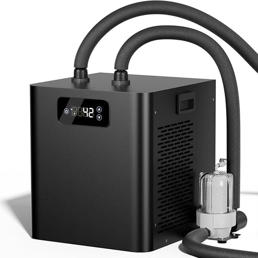 Ice Bath Water Chiller for Cold Plunge Tubs, 1/3 HP Upgraded Cold Plunge Chiller with External Filter & Pump, Energy-Efficient Cooling for Cold Therapy, Home & Outdoor Recovery